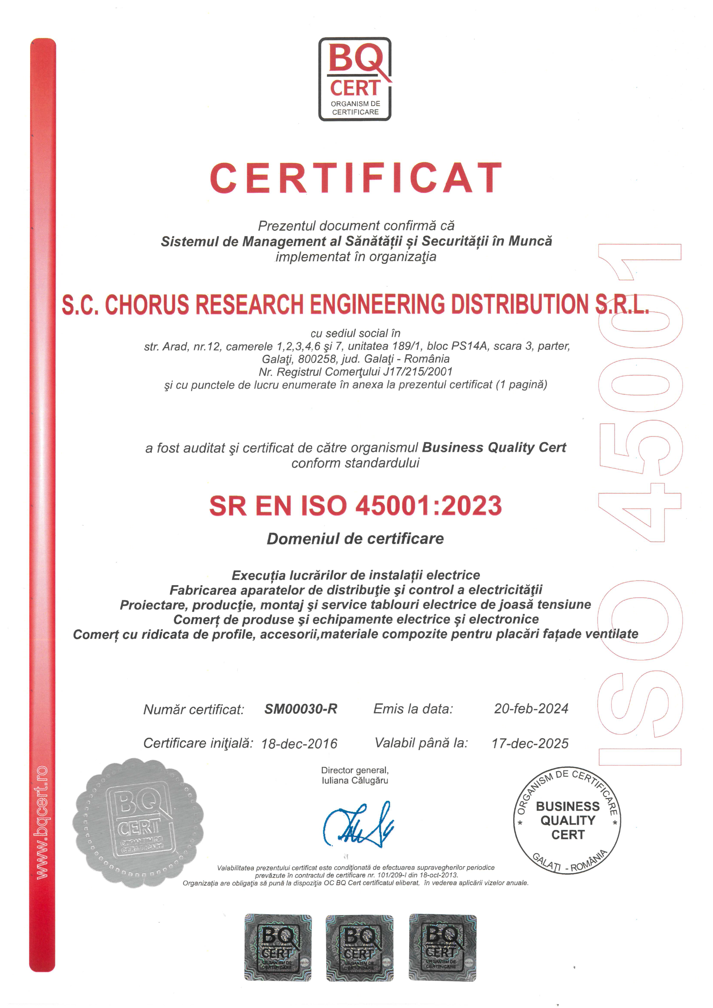 Anexa Certificat 
